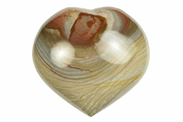 Wide, Polychrome Jasper Heart - Madagascar #254642